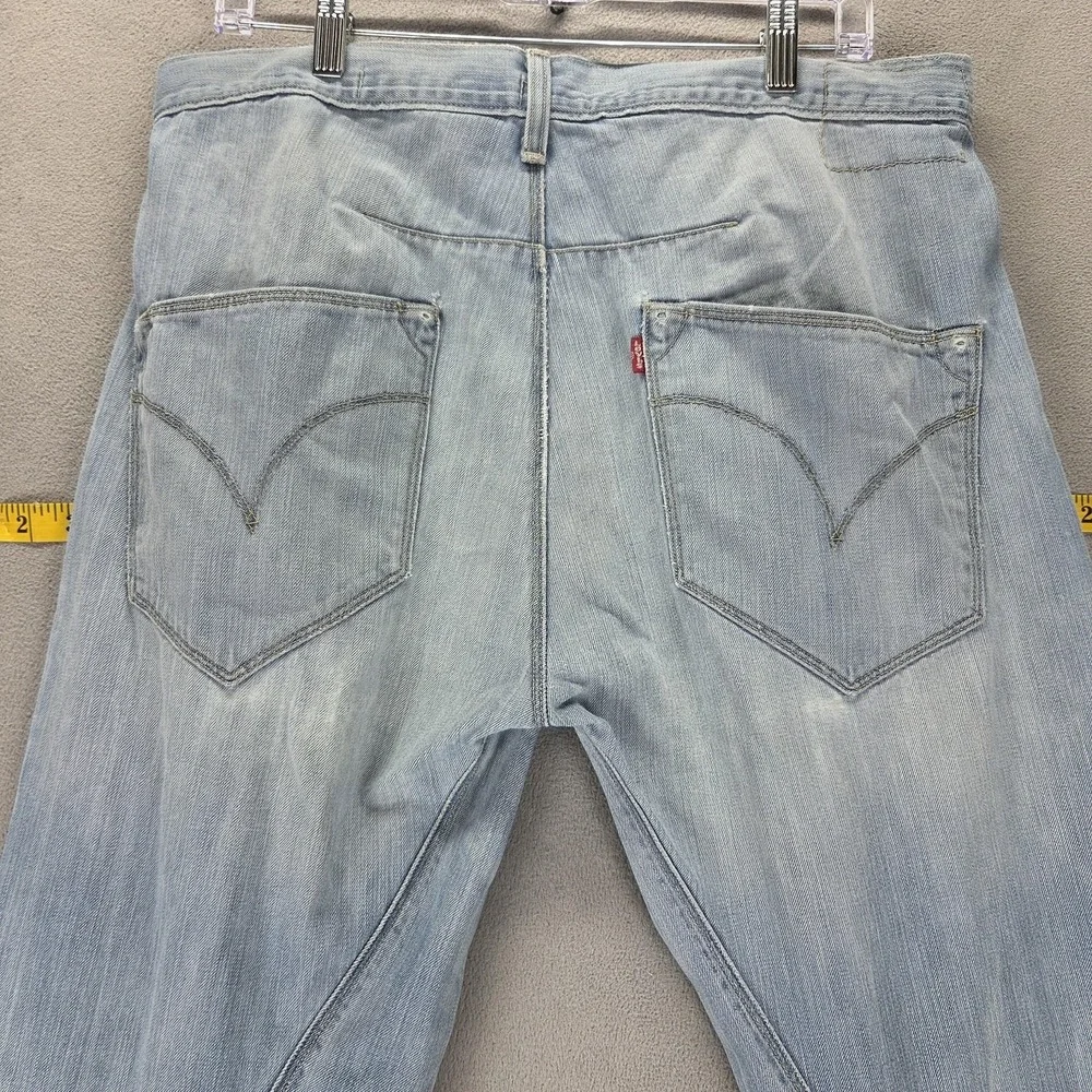 Vintage Levis Engineered Jeans Mens 33x32 Blue Twisted Light Wash Button Fly